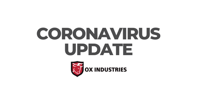 Ox Industries Corona Virus Policy